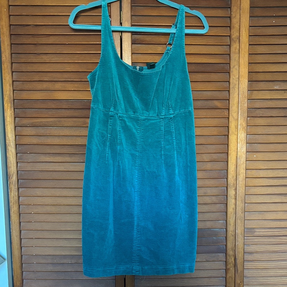 Wild Fable Teal Corduroy Midi Dress